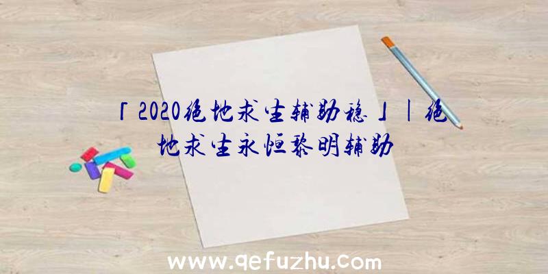 「2020绝地求生辅助稳」|绝地求生永恒黎明辅助